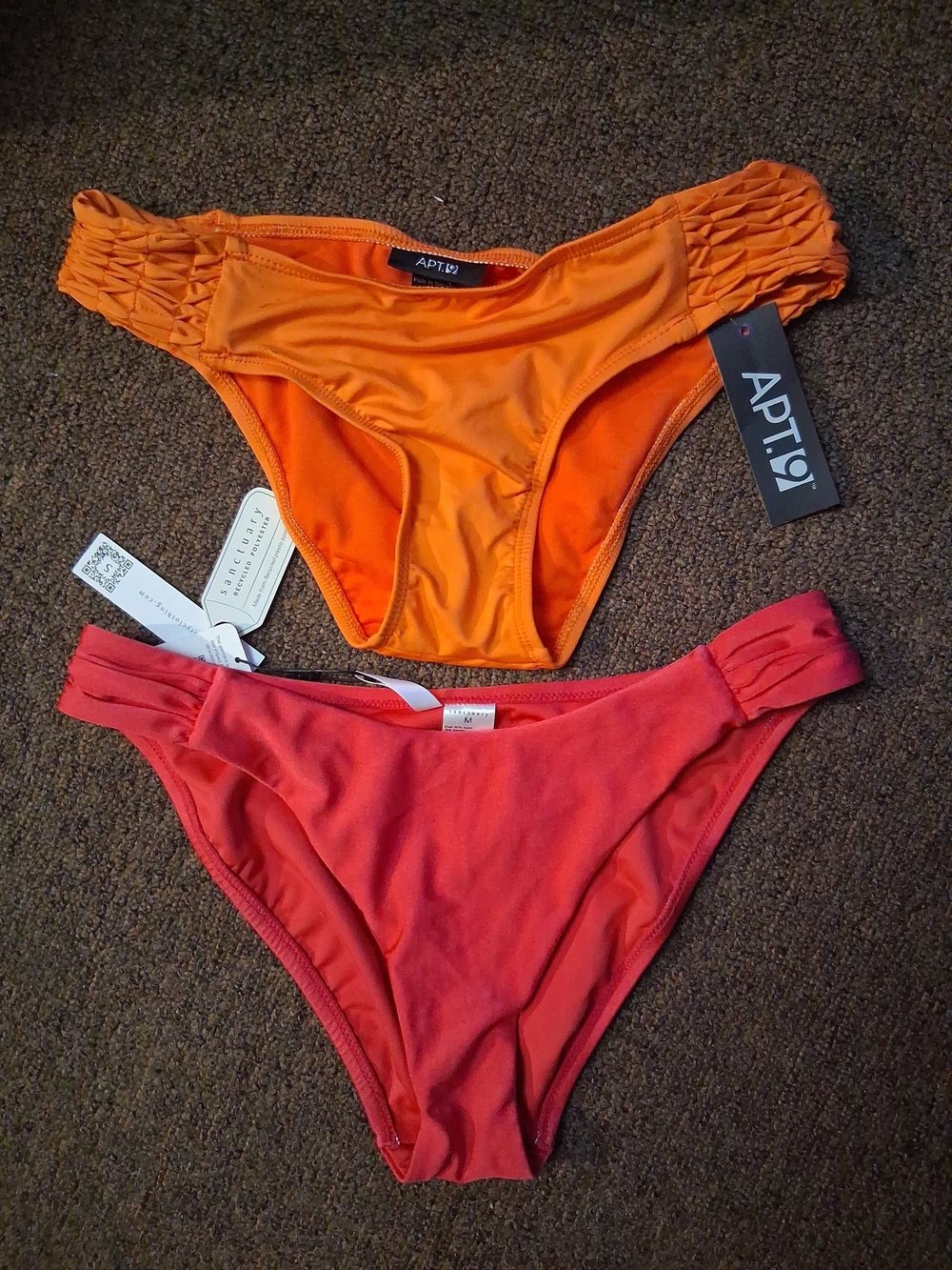 3xApt 9 Womens Swimwear Bikini Orange S, Sanctuary Coral M. NEW In Bikini Bag